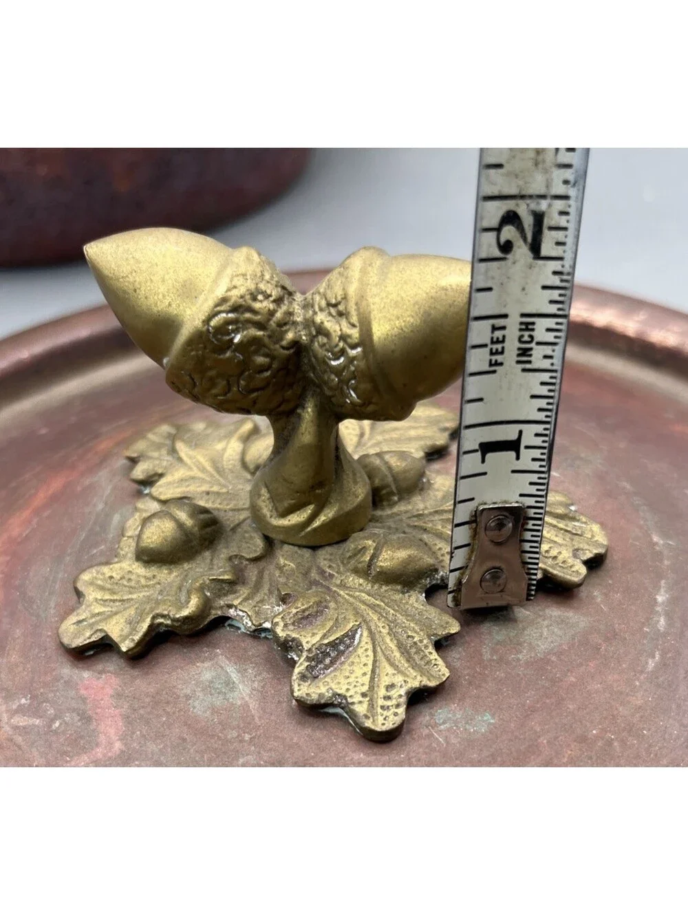 Ruffoni 4.75 Qt Hammered Copper Stockpot Italy Brass Acorn Lid Handles